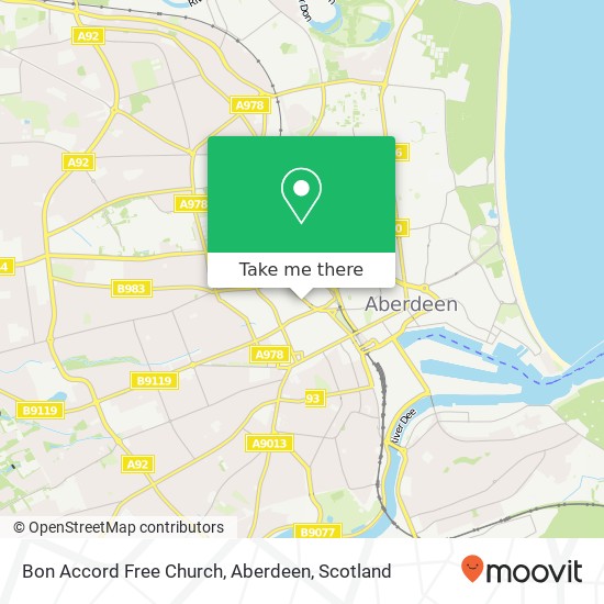 Bon Accord Free Church, Aberdeen map