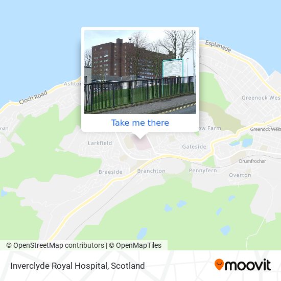 Inverclyde Royal Hospital map