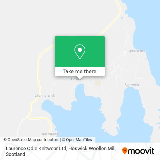 Laurence Odie Knitwear Ltd, Hoswick Woollen Mill map