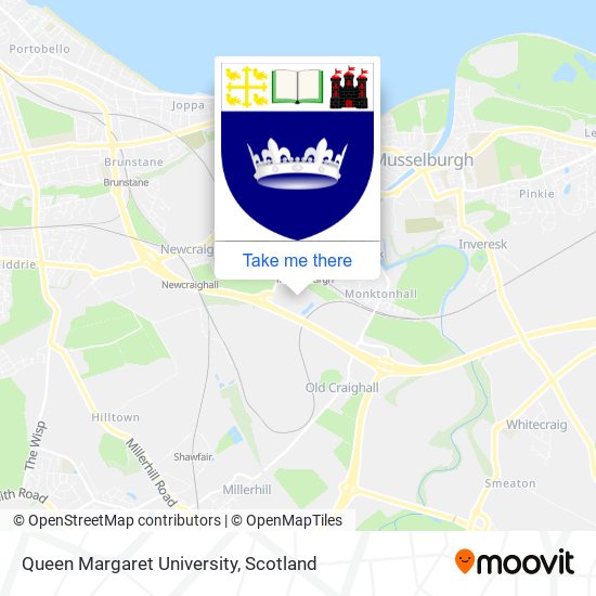 Queen Margaret University map