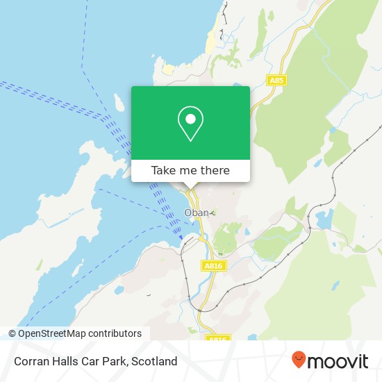 Corran Halls Car Park map