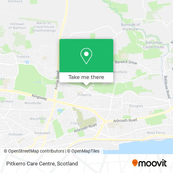 Pitkerro Care Centre map