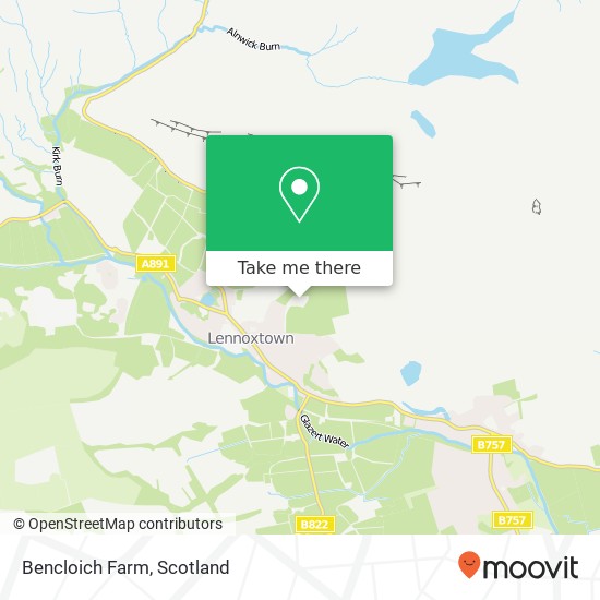 Bencloich Farm map