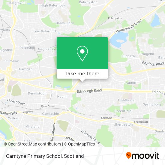 Carntyne Primary School map