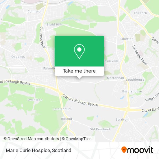 Marie Curie Hospice map