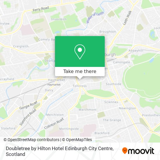 Doubletree by Hilton Hotel Edinburgh City Centre map