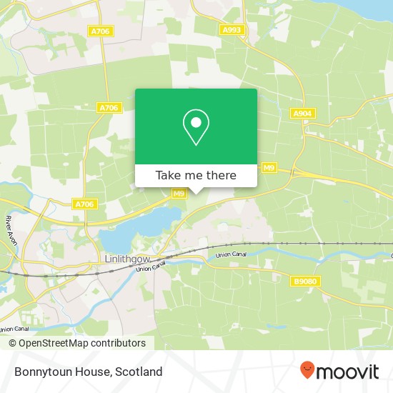 Bonnytoun House map