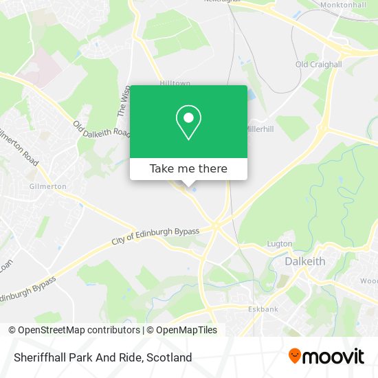 Sheriffhall Park And Ride map