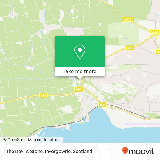 The Devil's Stone, Invergowrie map