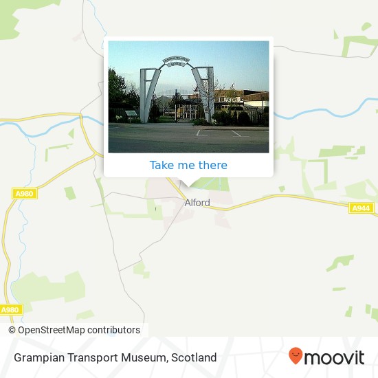 Grampian Transport Museum map