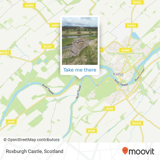 Roxburgh Castle map