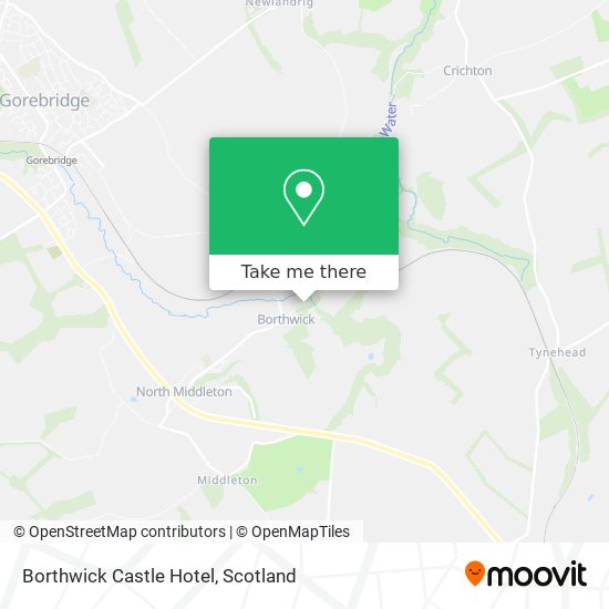 Borthwick Castle Hotel map