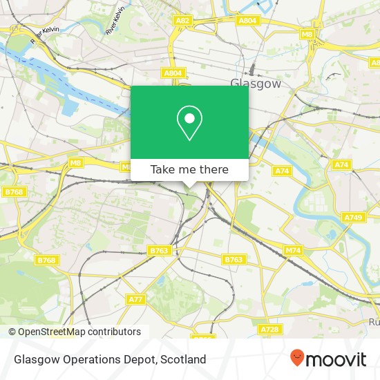 Glasgow Operations Depot map