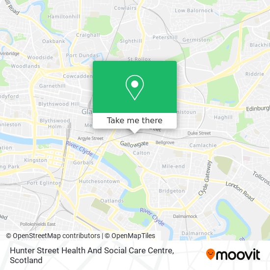 Hunter Street Health And Social Care Centre map