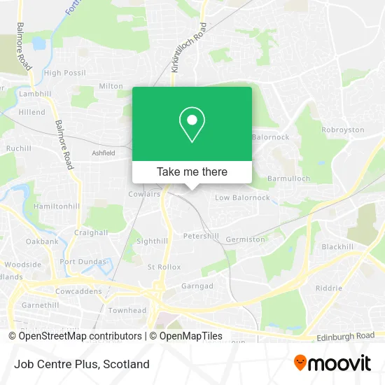 Job Centre Plus map