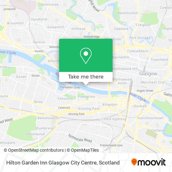 Hilton Garden Inn Glasgow City Centre map