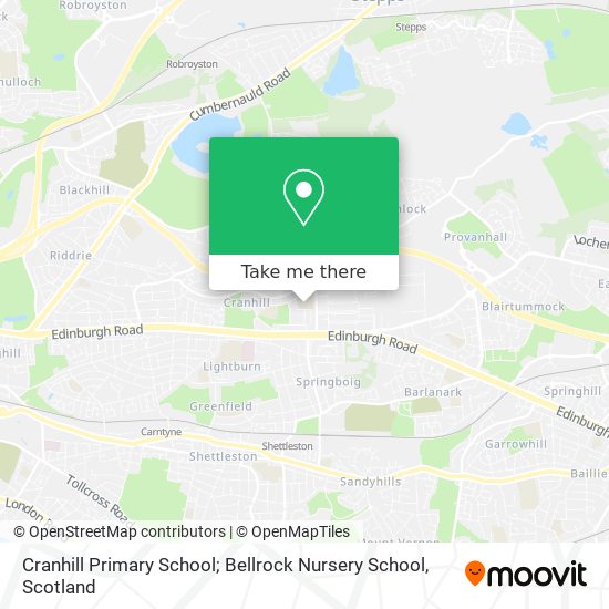 Cranhill Primary School; Bellrock Nursery School map