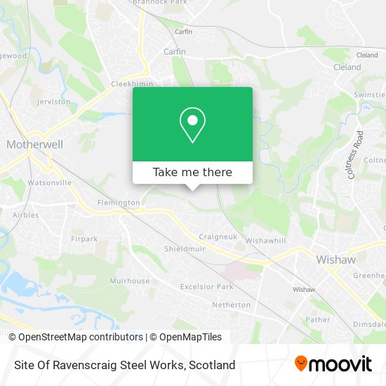 Site Of Ravenscraig Steel Works map