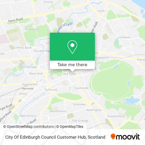 City Of Edinburgh Council Customer Hub map