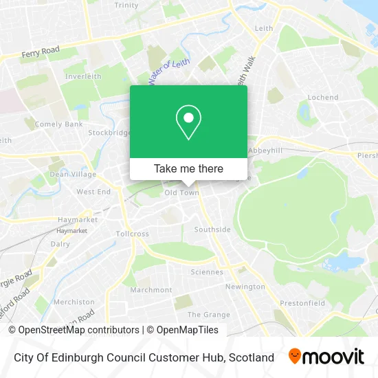 City Of Edinburgh Council Customer Hub map