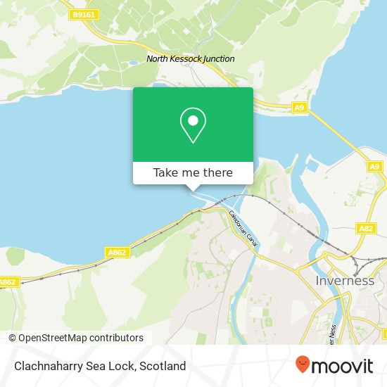Clachnaharry Sea Lock map