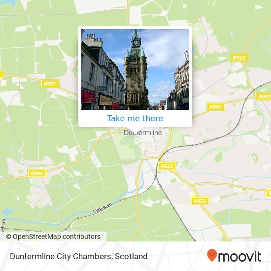 Dunfermline City Chambers map