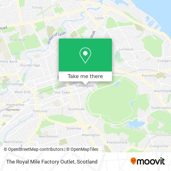 The Royal Mile Factory Outlet map