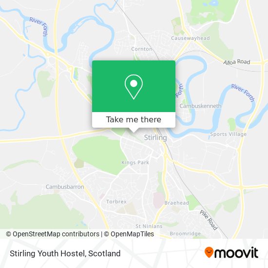 Stirling Youth Hostel map