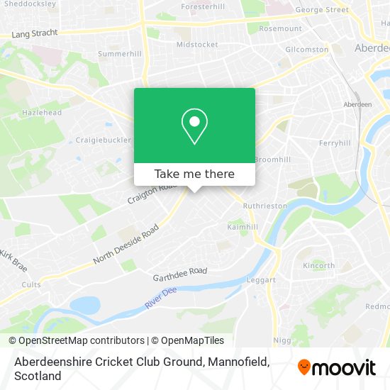 Aberdeenshire Cricket Club Ground, Mannofield map