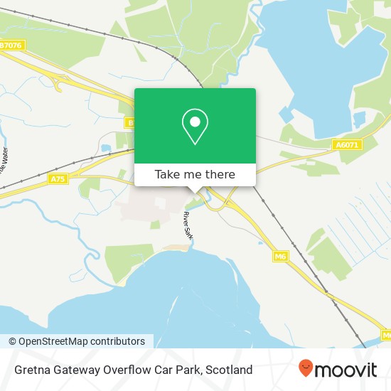 Gretna Gateway Overflow Car Park map