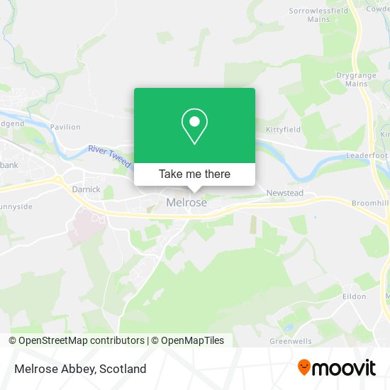 Melrose Abbey map