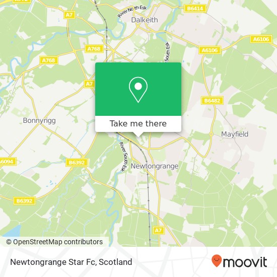 Newtongrange Star Fc map