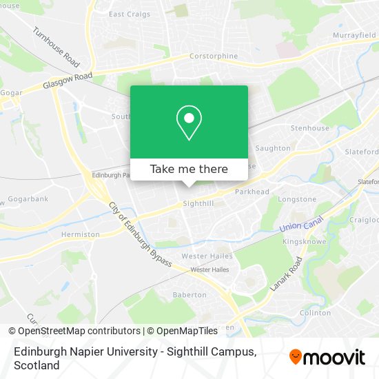Edinburgh Napier University - Sighthill Campus map