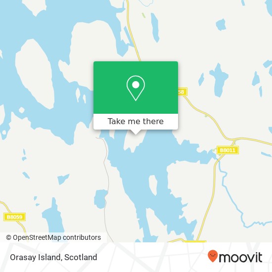 Orasay Island map
