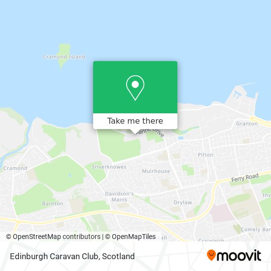 Edinburgh Caravan Club map