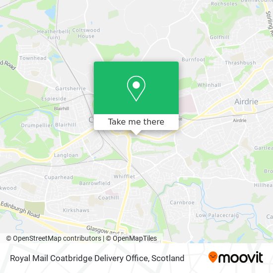 Royal Mail Coatbridge Delivery Office map