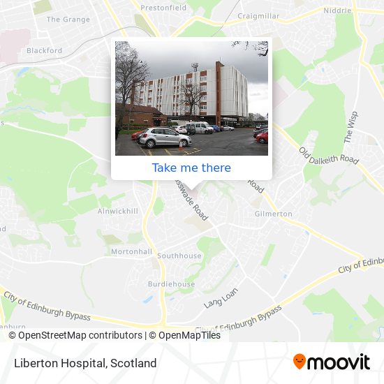 Liberton Hospital map