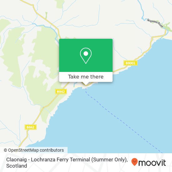 Claonaig - Lochranza Ferry Terminal (Summer Only) map