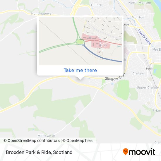 Broxden Park & Ride map