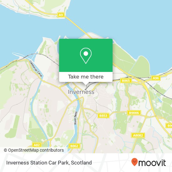 Inverness Station Car Park map