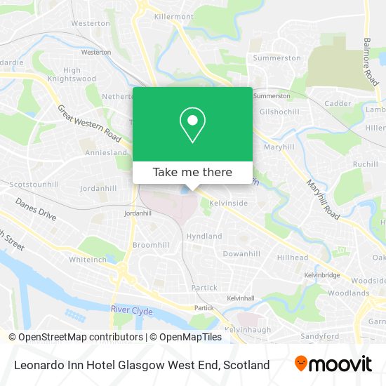 Leonardo Inn Hotel Glasgow West End map