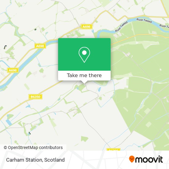 Carham Station map