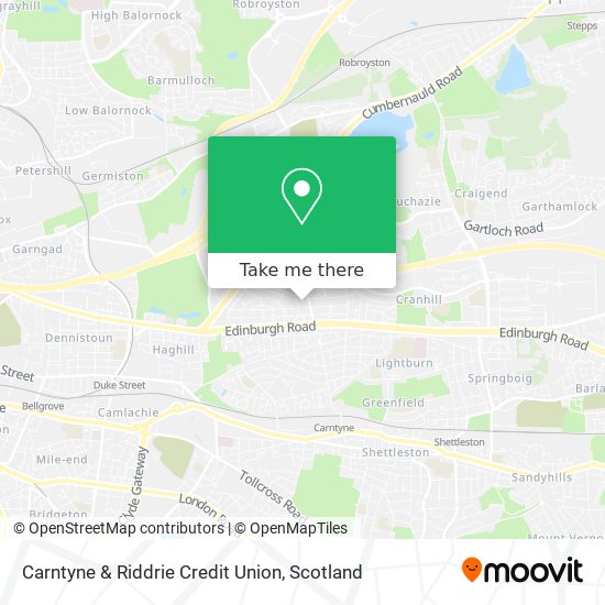 Carntyne & Riddrie Credit Union map
