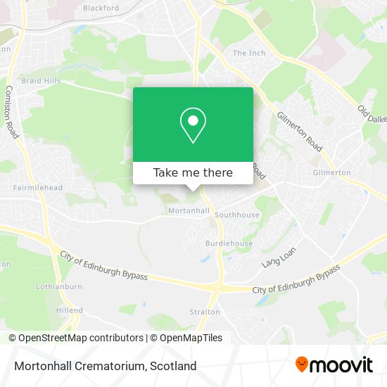 Mortonhall Crematorium map