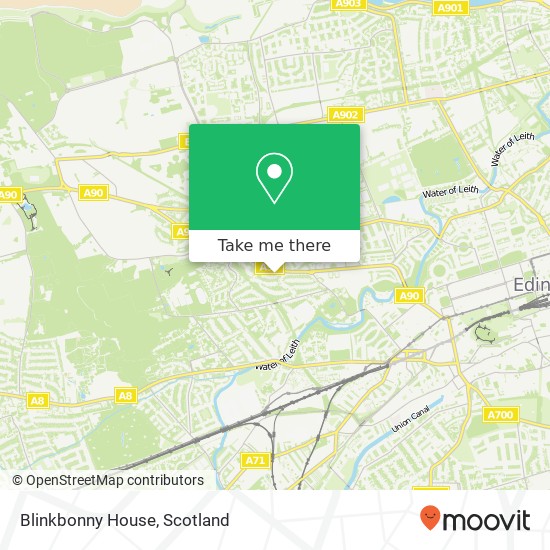 Blinkbonny House map