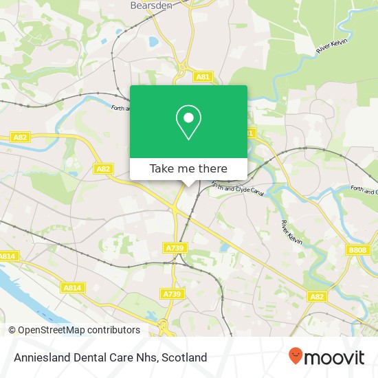 Anniesland Dental Care Nhs map