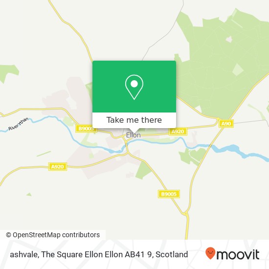 ashvale, The Square Ellon Ellon AB41 9 map