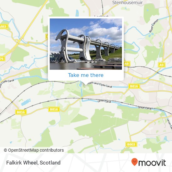 Falkirk Wheel map