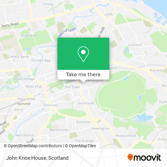 John Knox House map