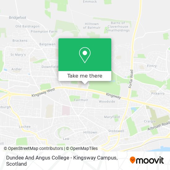 Dundee And Angus College - Kingsway Campus map